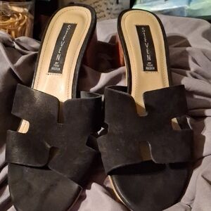 Steve Madden Black Suede Mules